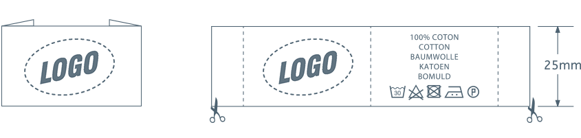 Clothing label with your own custom logo